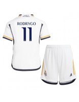 Real Madrid Rodrygo Goes #11 Kotipaita Lasten 2023-24 Lyhythihainen (+ shortsit)